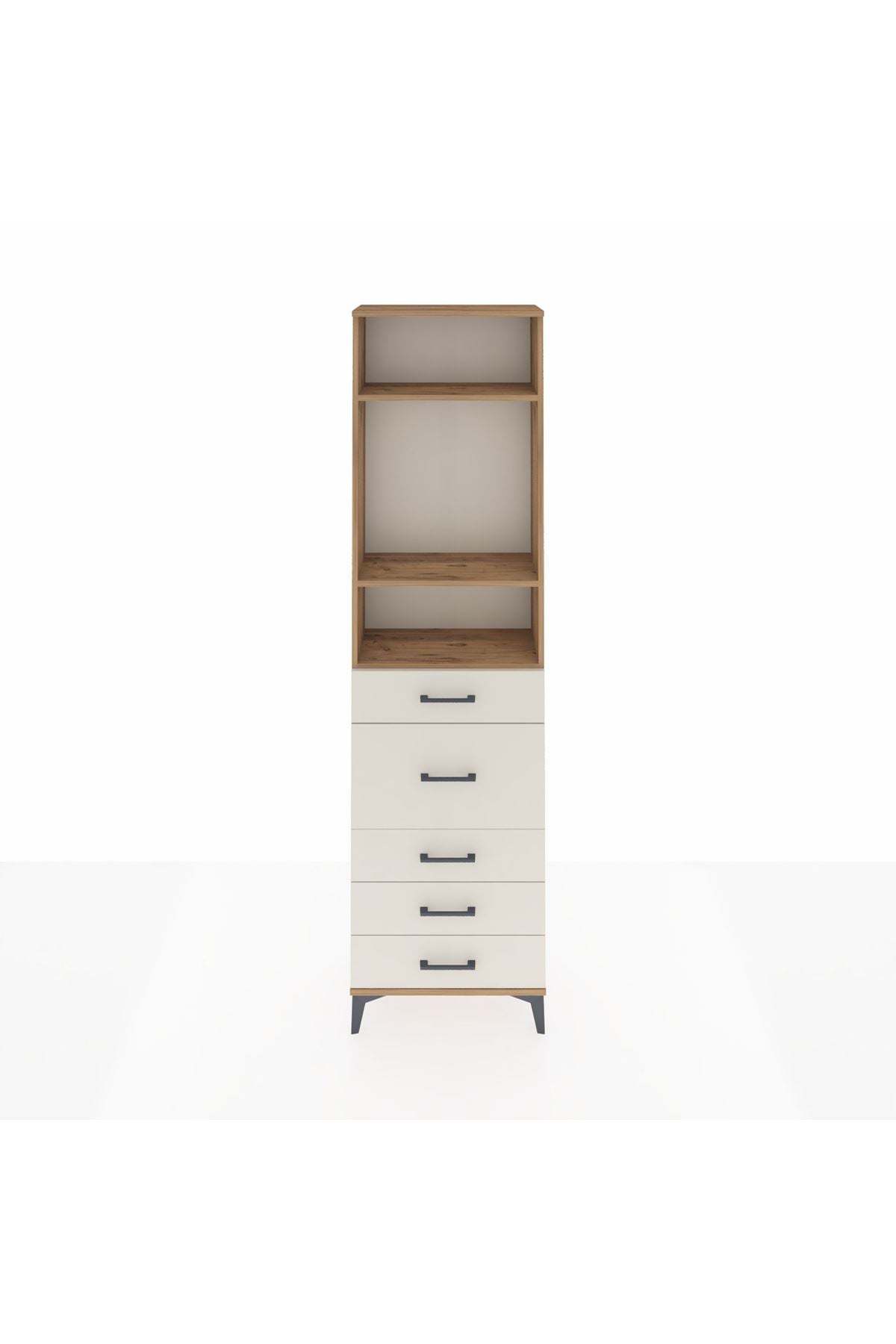Arges Dolap 3 Raflı 5 Çekmeceli 60x30x221 - S29M123V7A
