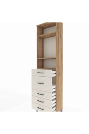 Arges Dolap 3 Raflı 5 Çekmeceli 60x30x221 - S29M123V7A
