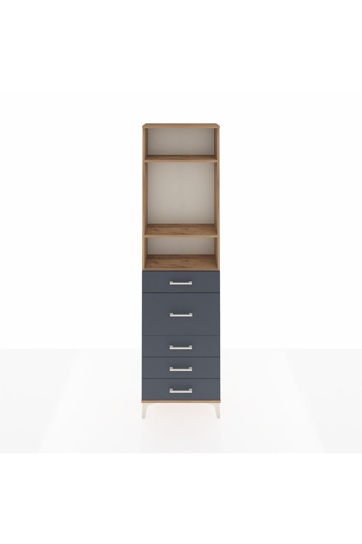 Arges Dolap 3 Raflı 5 Çekmeceli 60x30x221 - S29M123V8A