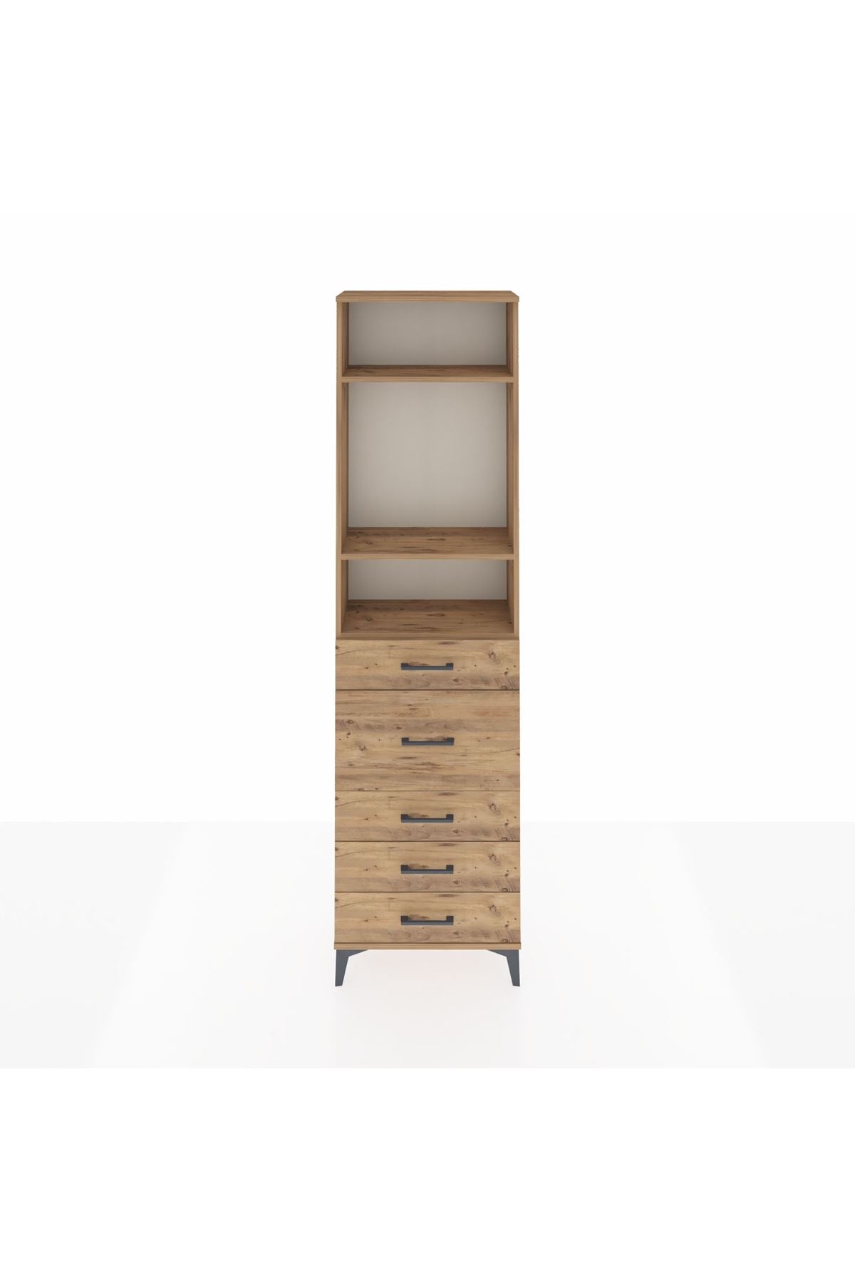 Arges Dolap 3 Raflı 5 Çekmeceli 60x30x221 - S29M123V9A