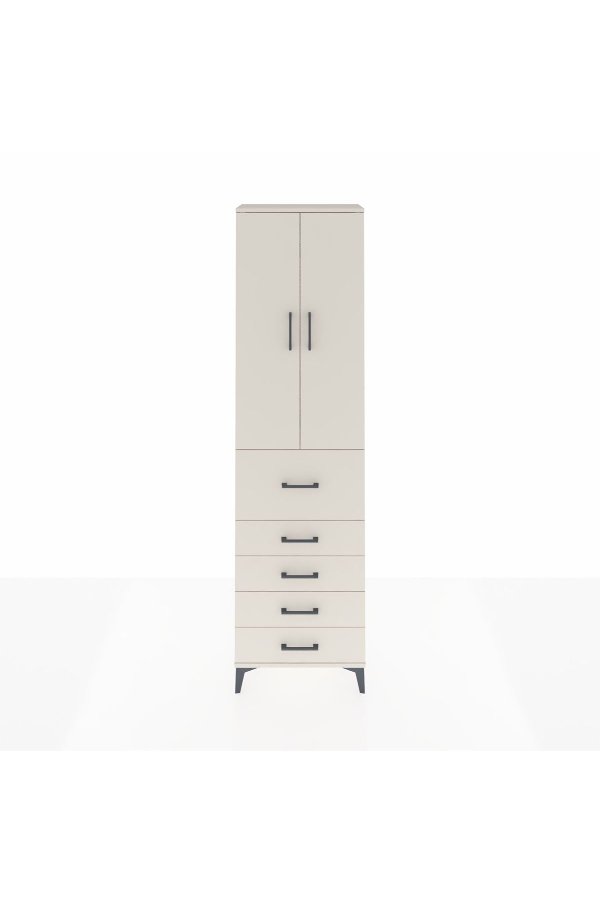 Arges Dolap 2 Raflı 5 Çekmeceli 2 Kapaklı 60x30x221 - S29M124V1A
