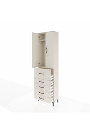 Arges Dolap 2 Raflı 5 Çekmeceli 2 Kapaklı 60x30x221 - S29M124V1A