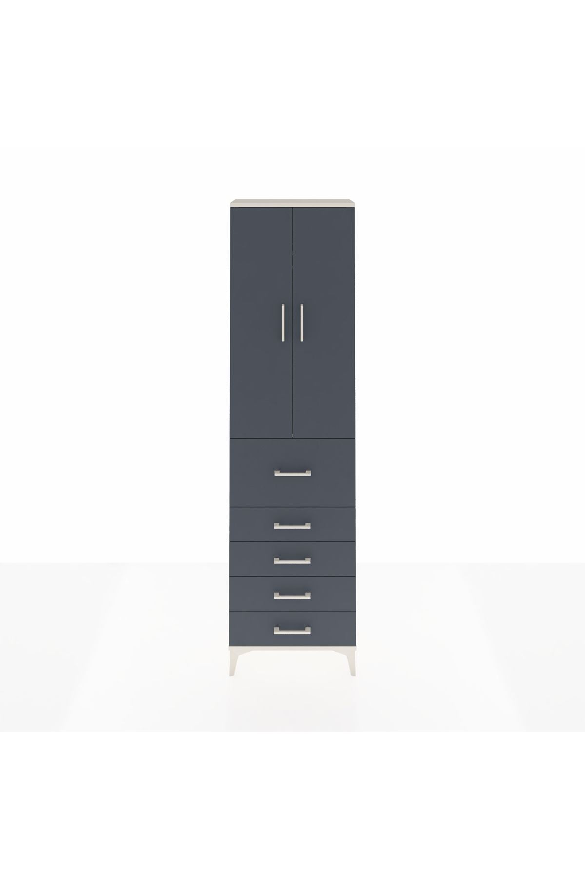 Arges Dolap 2 Raflı 5 Çekmeceli 2 Kapaklı 60x30x221 - S29M124V2A