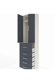 Arges Dolap 2 Raflı 5 Çekmeceli 2 Kapaklı 60x30x221 - S29M124V2A