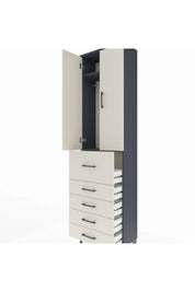 Arges Dolap 2 Raflı 5 Çekmeceli 2 Kapaklı 60x30x221 - S29M124V4A