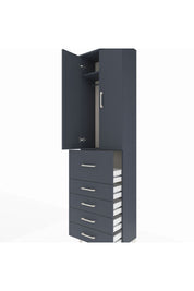 Arges Dolap 2 Raflı 5 Çekmeceli 2 Kapaklı 60x30x221 - S29M124V5A