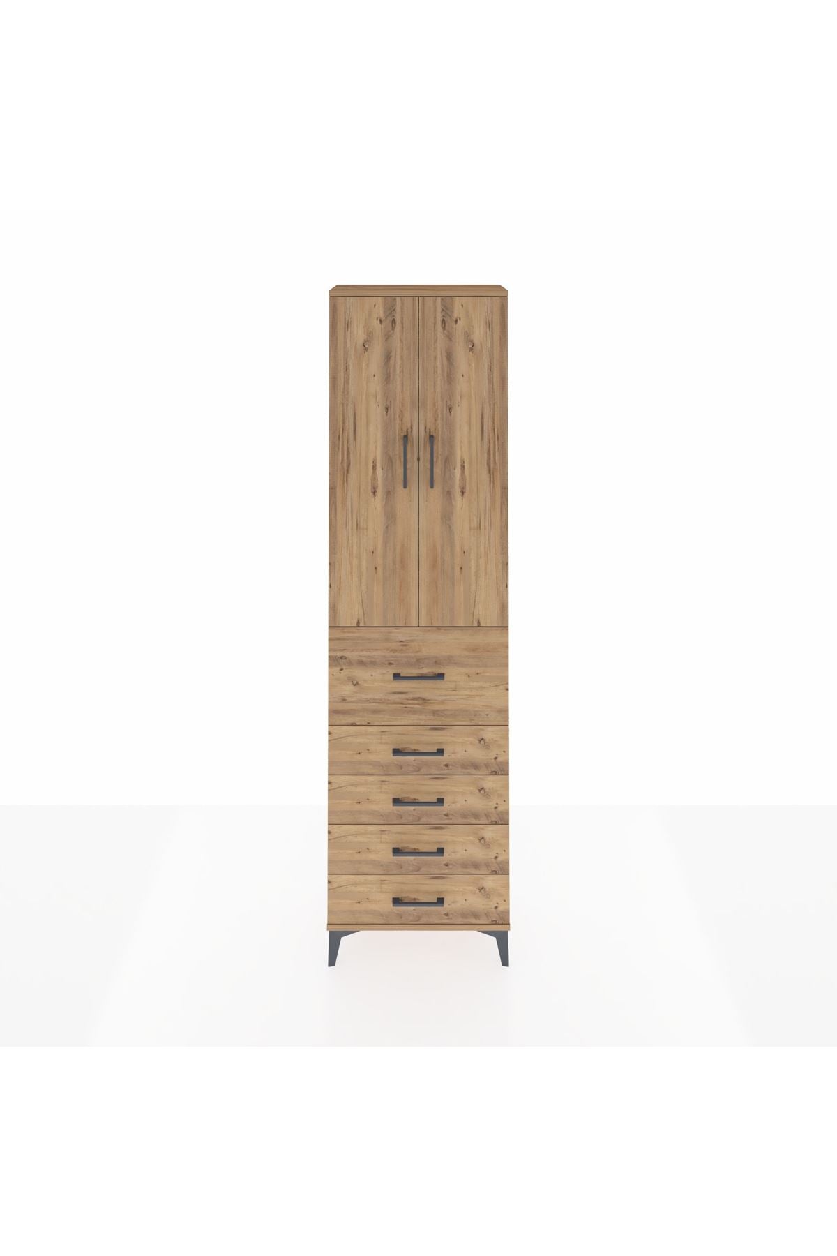 Arges Dolap 2 Raflı 5 Çekmeceli 2 Kapaklı 60x30x221 - S29M124V9A