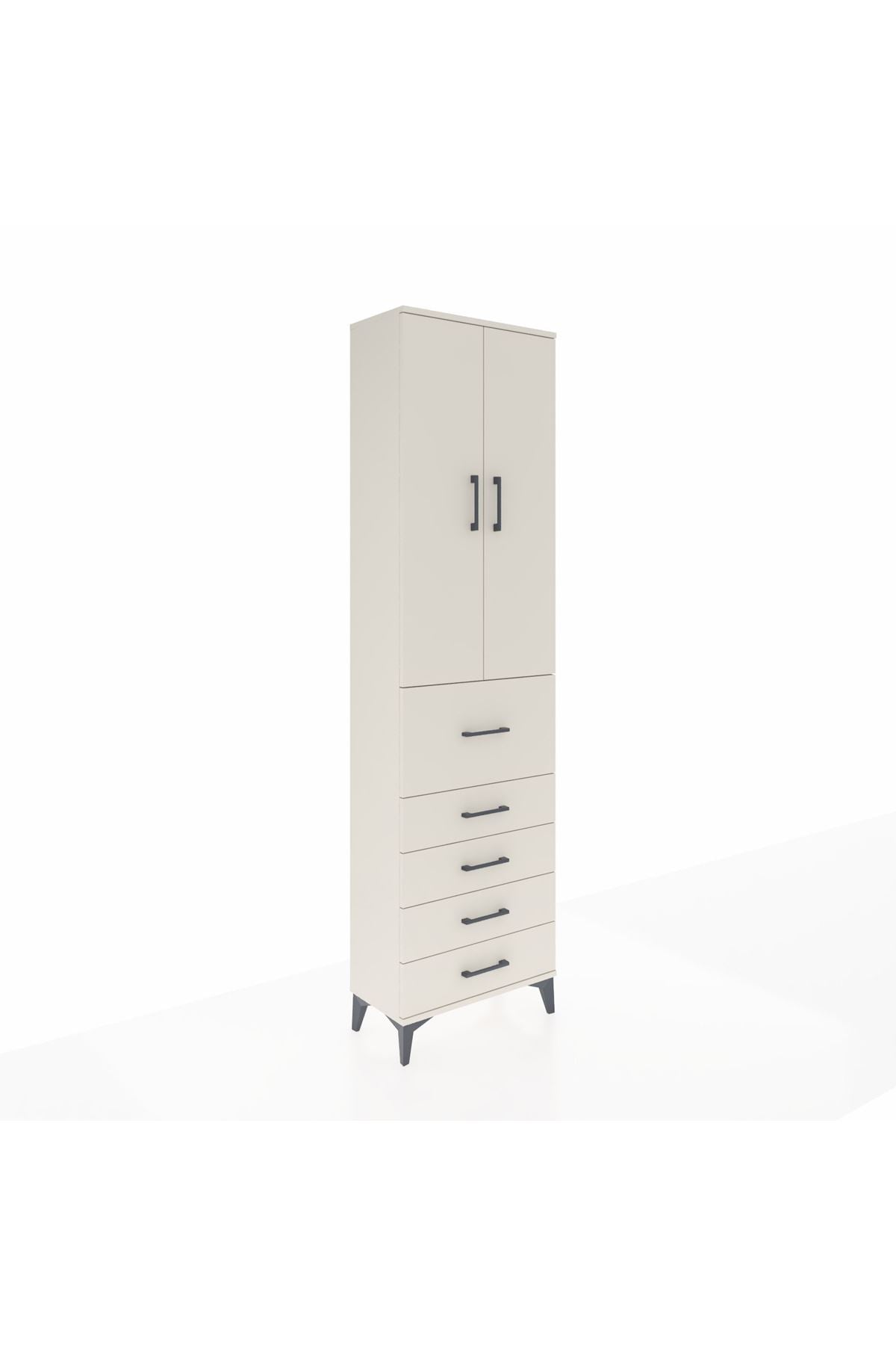 Arges Dolap 3 Raflı 5 Çekmeceli 2 Kapaklı 60x30x221 - S29M125V1A