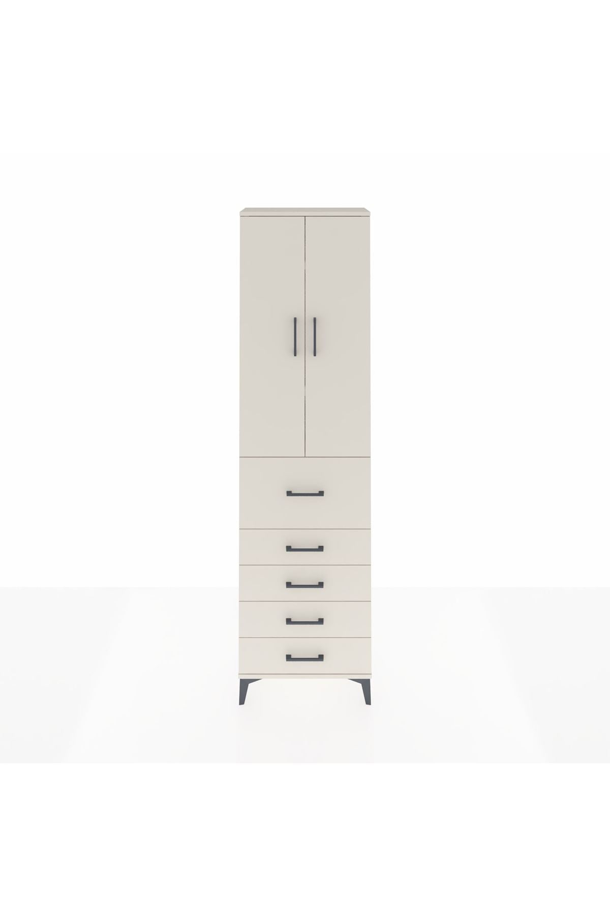 Arges Dolap 3 Raflı 5 Çekmeceli 2 Kapaklı 60x30x221 - S29M125V1A