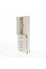 Arges Dolap 3 Raflı 5 Çekmeceli 2 Kapaklı 60x30x221 - S29M125V1A