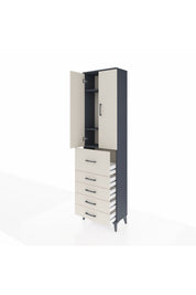 Arges Dolap 3 Raflı 5 Çekmeceli 2 Kapaklı 60x30x221 - S29M125V4A