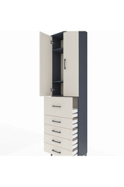 Arges Dolap 3 Raflı 5 Çekmeceli 2 Kapaklı 60x30x221 - S29M125V4A