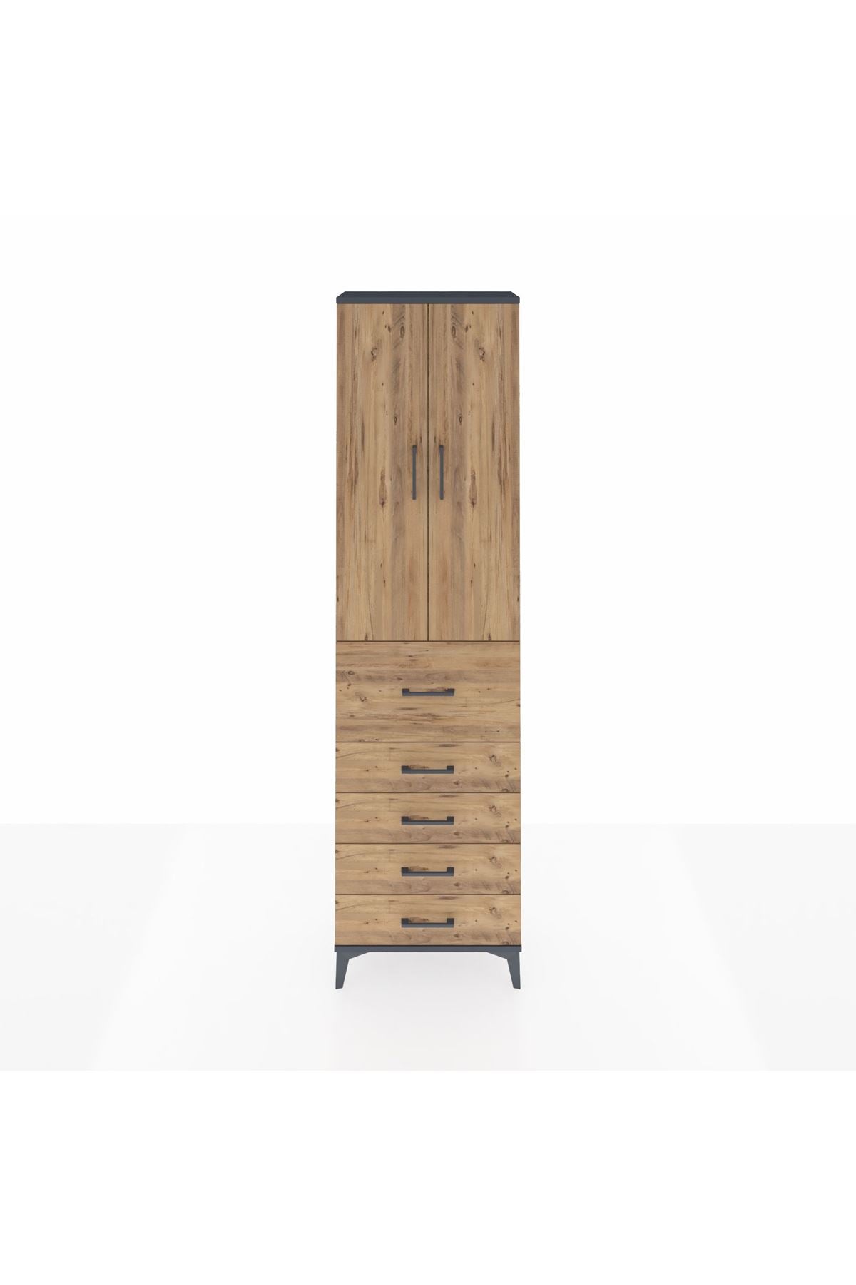 Arges Dolap 3 Raflı 5 Çekmeceli 2 Kapaklı 60x30x221 - S29M125V6A