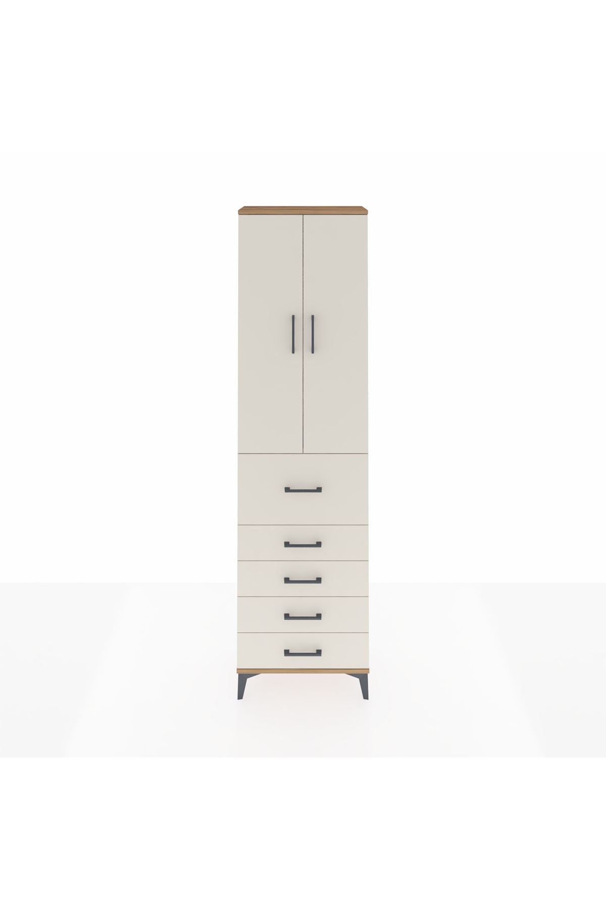 Arges Dolap 3 Raflı 5 Çekmeceli 2 Kapaklı 60x30x221 - S29M125V7A