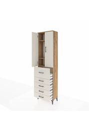 Arges Dolap 3 Raflı 5 Çekmeceli 2 Kapaklı 60x30x221 - S29M125V7A