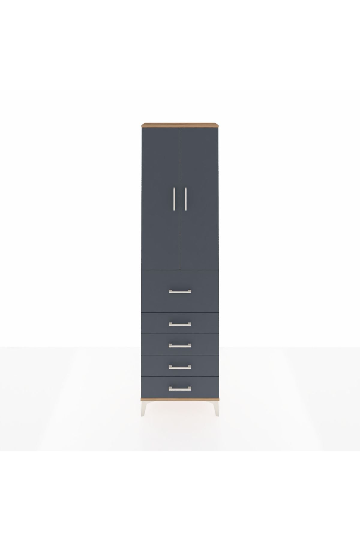 Arges Dolap 3 Raflı 5 Çekmeceli 2 Kapaklı 60x30x221 - S29M125V8A