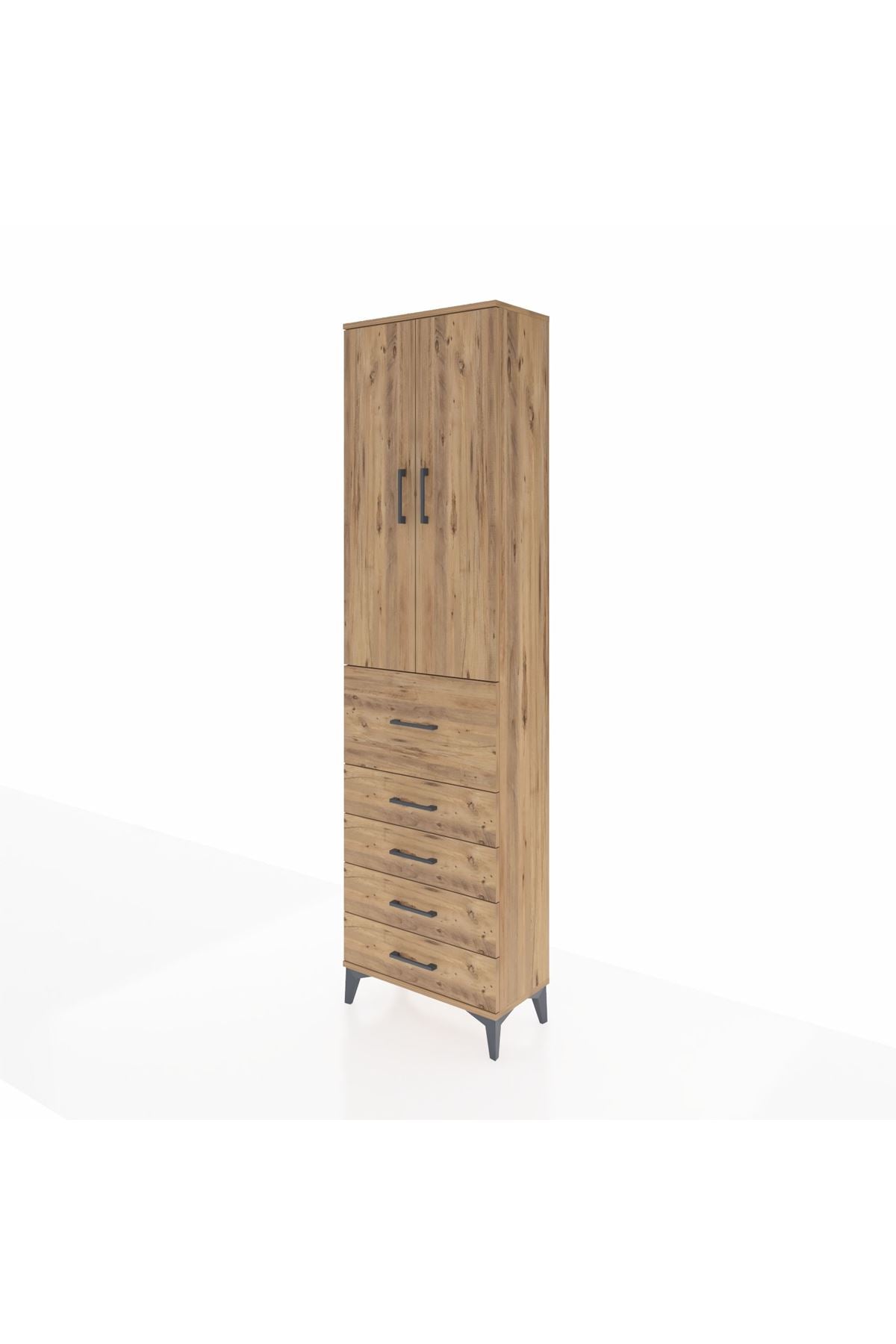 Arges Dolap 3 Raflı 5 Çekmeceli 2 Kapaklı 60x30x221 - S29M125V9A