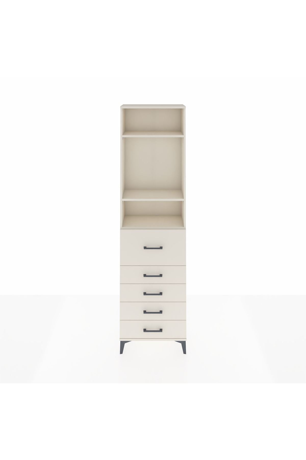 Arges Dolap 3 Raflı 5 Çekmeceli 60x30x221 - S29M126V1A