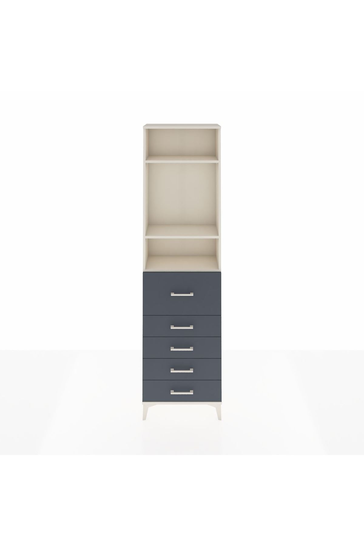 Arges Dolap 3 Raflı 5 Çekmeceli 60x30x221 - S29M126V2A