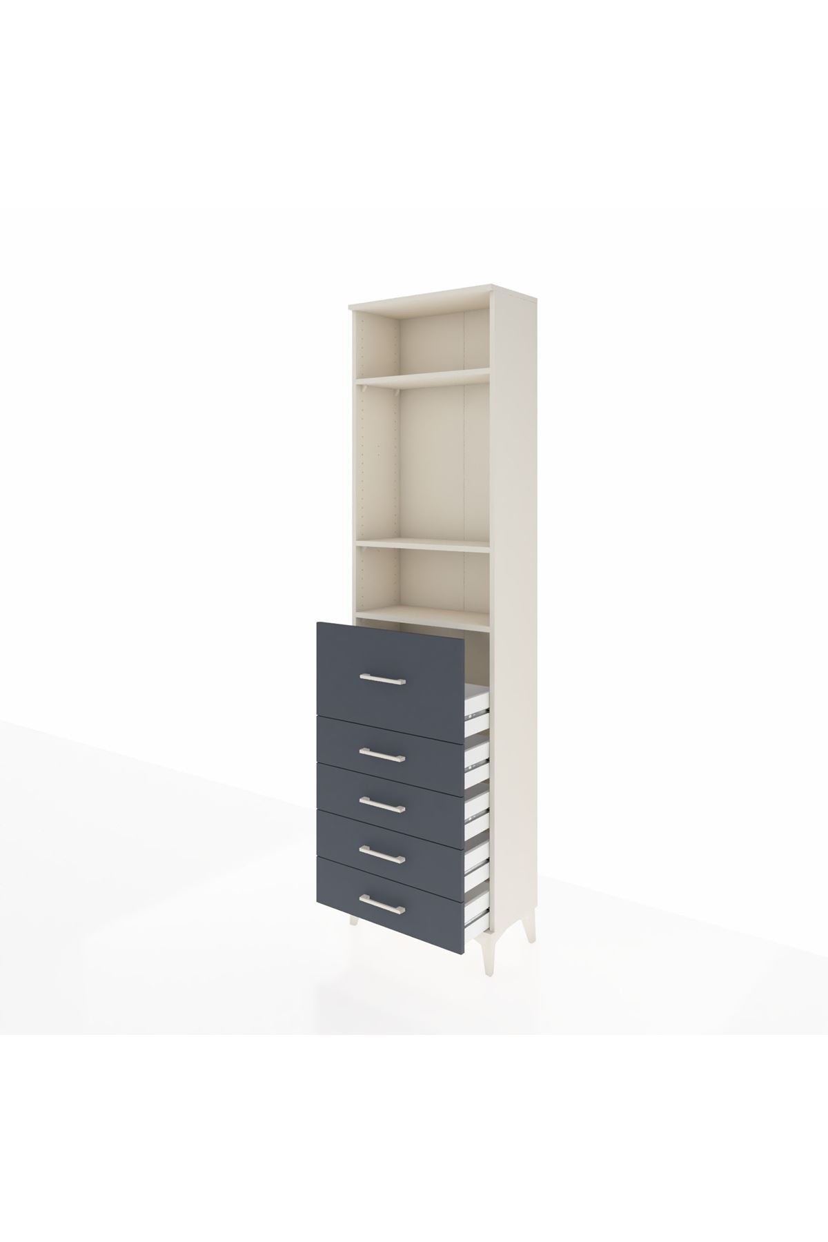 Arges Dolap 3 Raflı 5 Çekmeceli 60x30x221 - S29M126V2A