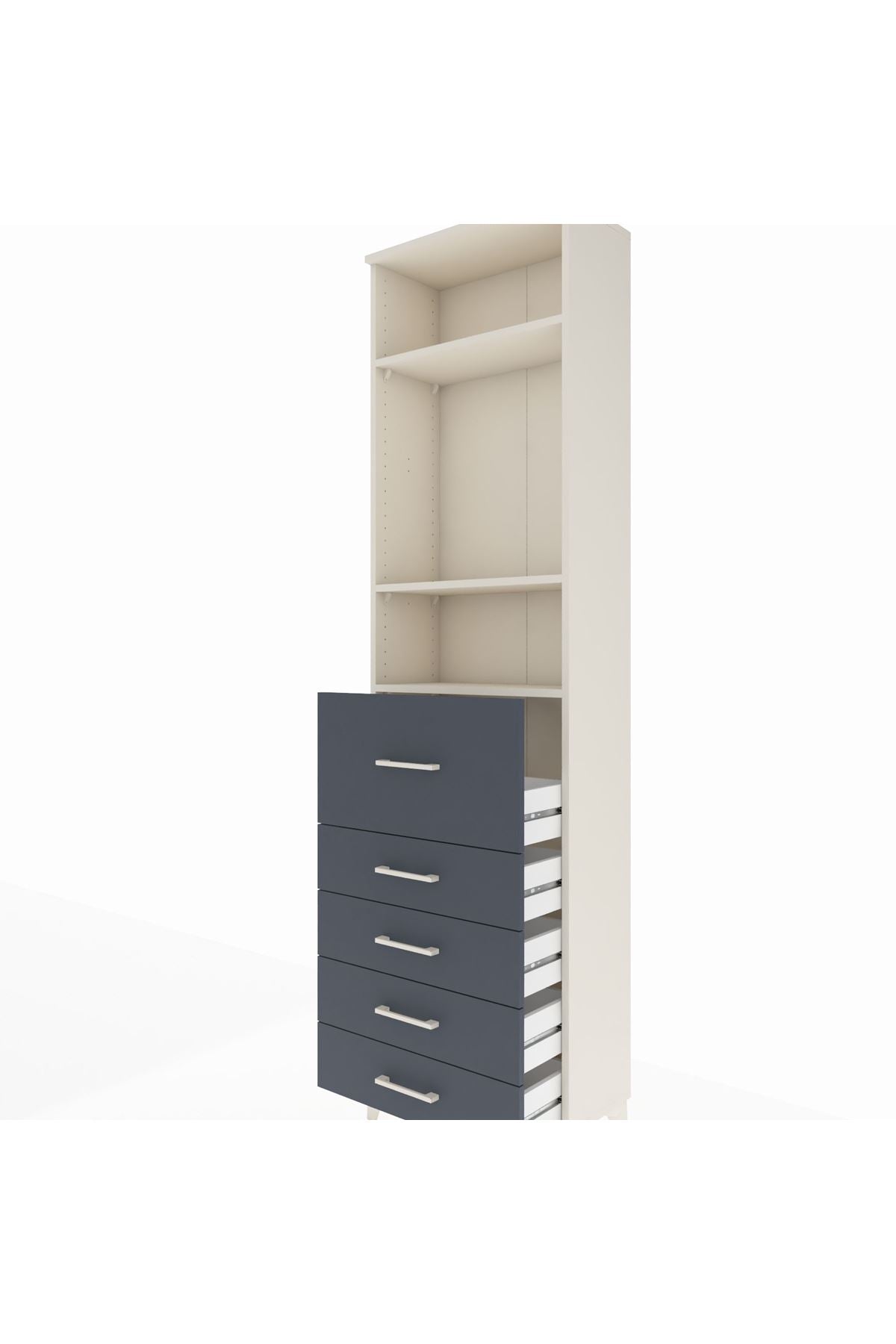 Arges Dolap 3 Raflı 5 Çekmeceli 60x30x221 - S29M126V2A