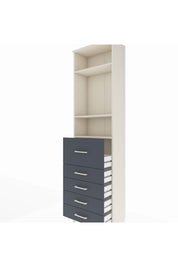 Arges Dolap 3 Raflı 5 Çekmeceli 60x30x221 - S29M126V2A