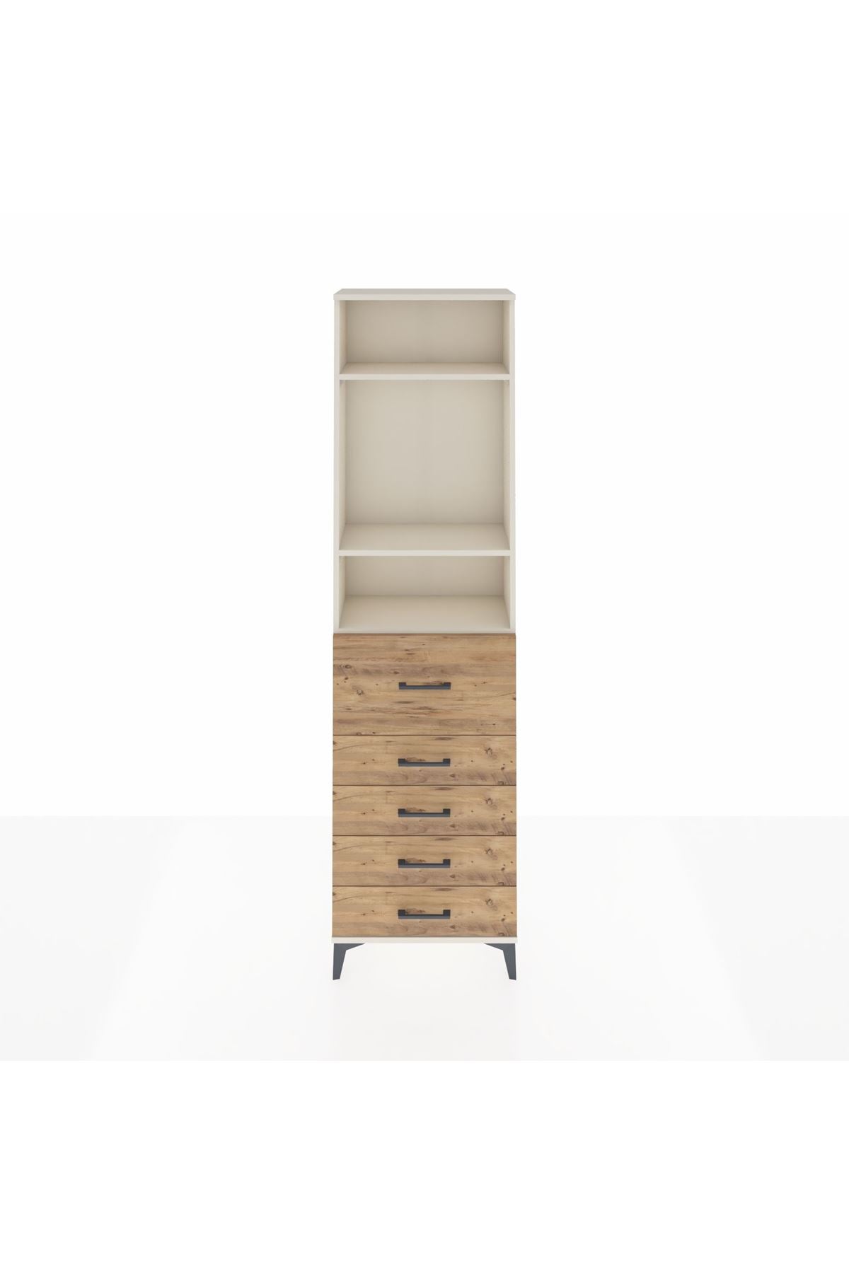 Arges Dolap 3 Raflı 5 Çekmeceli 60x30x221 - S29M126V3A