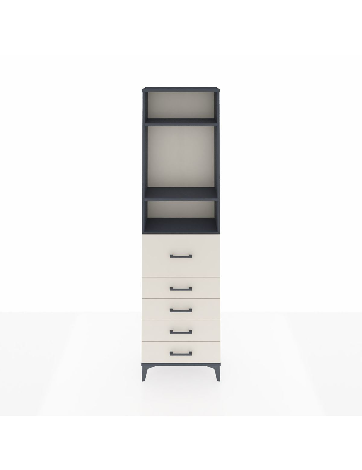 Arges Dolap 3 Raflı 5 Çekmeceli 60x30x221 - S29M126V4A