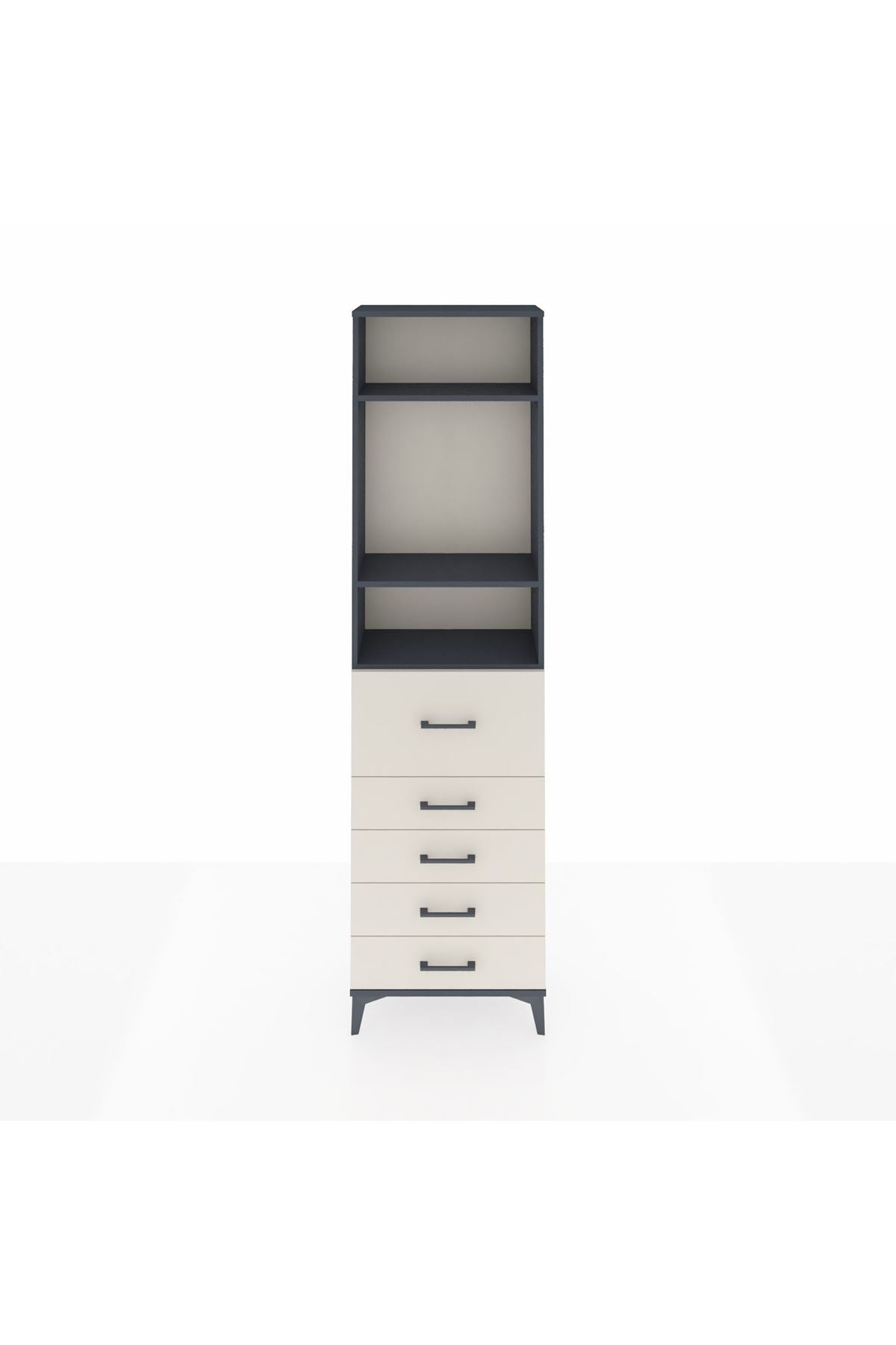 Arges Dolap 3 Raflı 5 Çekmeceli 60x30x221 - S29M126V4A