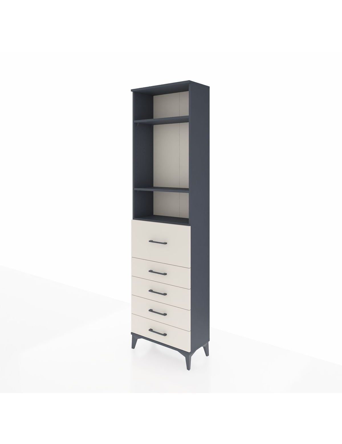 Arges Dolap 3 Raflı 5 Çekmeceli 60x30x221 - S29M126V4A