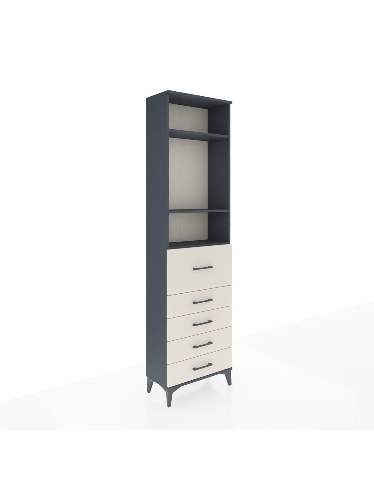 Arges Dolap 3 Raflı 5 Çekmeceli 60x30x221 - S29M126V4A