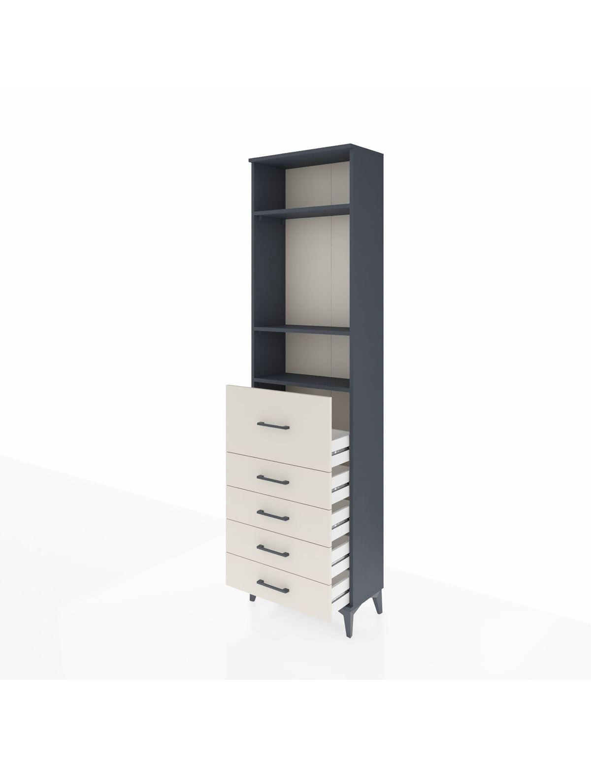 Arges Dolap 3 Raflı 5 Çekmeceli 60x30x221 - S29M126V4A