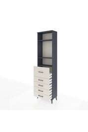 Arges Dolap 3 Raflı 5 Çekmeceli 60x30x221 - S29M126V4A