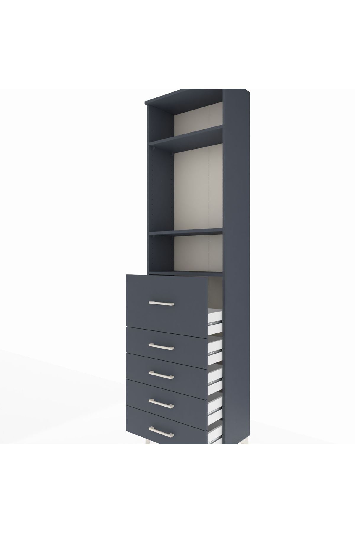 Arges Dolap 3 Raflı 5 Çekmeceli 60x30x221 - S29M126V5A