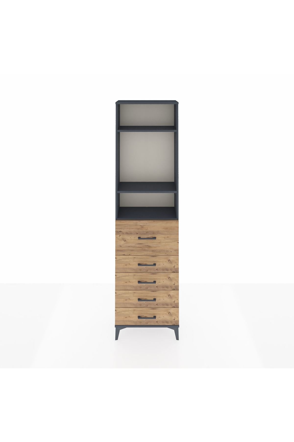 Arges Dolap 3 Raflı 5 Çekmeceli 60x30x221 - S29M126V6A