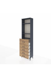 Arges Dolap 3 Raflı 5 Çekmeceli 60x30x221 - S29M126V6A