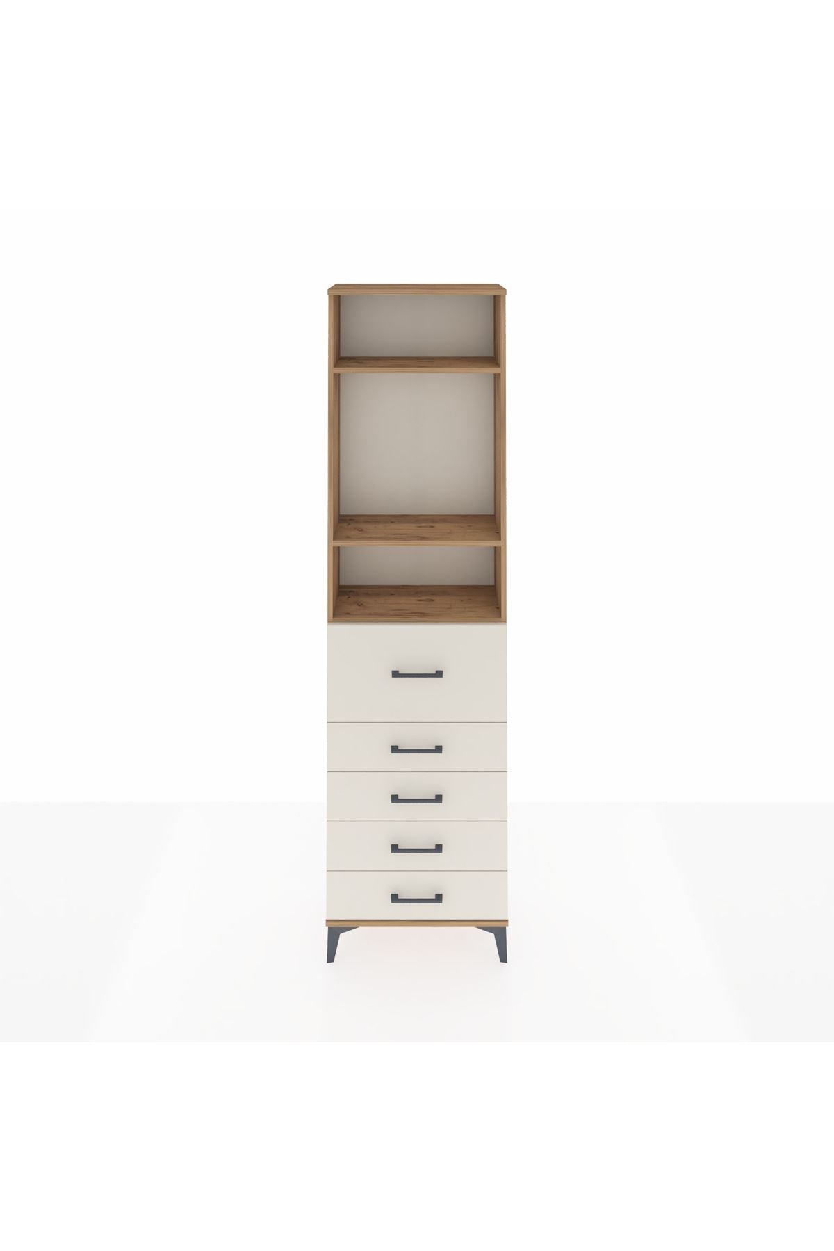 Arges Dolap 3 Raflı 5 Çekmeceli 60x30x221 - S29M126V7A