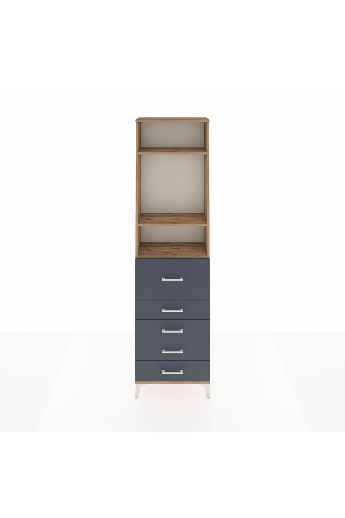 Arges Dolap 3 Raflı 5 Çekmeceli 60x30x221 - S29M126V8A