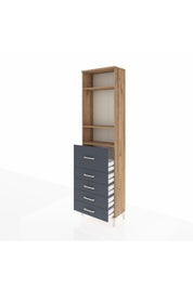 Arges Dolap 3 Raflı 5 Çekmeceli 60x30x221 - S29M126V8A