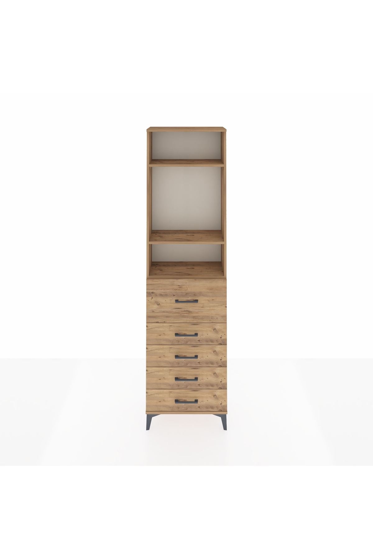 Arges Dolap 3 Raflı 5 Çekmeceli 60x30x221 - S29M126V9A