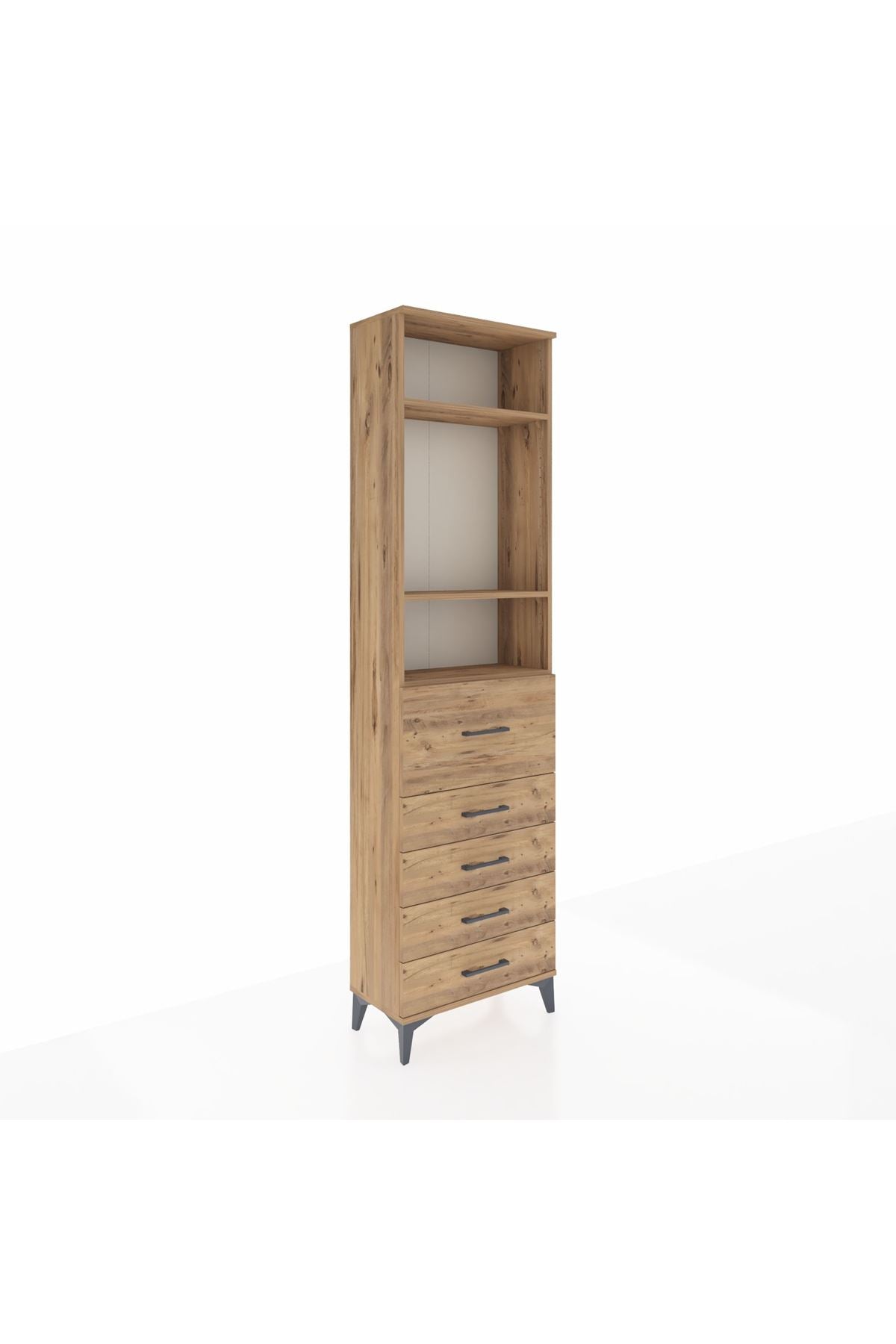 Arges Dolap 3 Raflı 5 Çekmeceli 60x30x221 - S29M126V9A