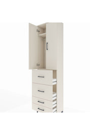Arges Dolap 2 Raflı 4 Çekmeceli Tek Askılı 60x30x221 - S29M127V1A