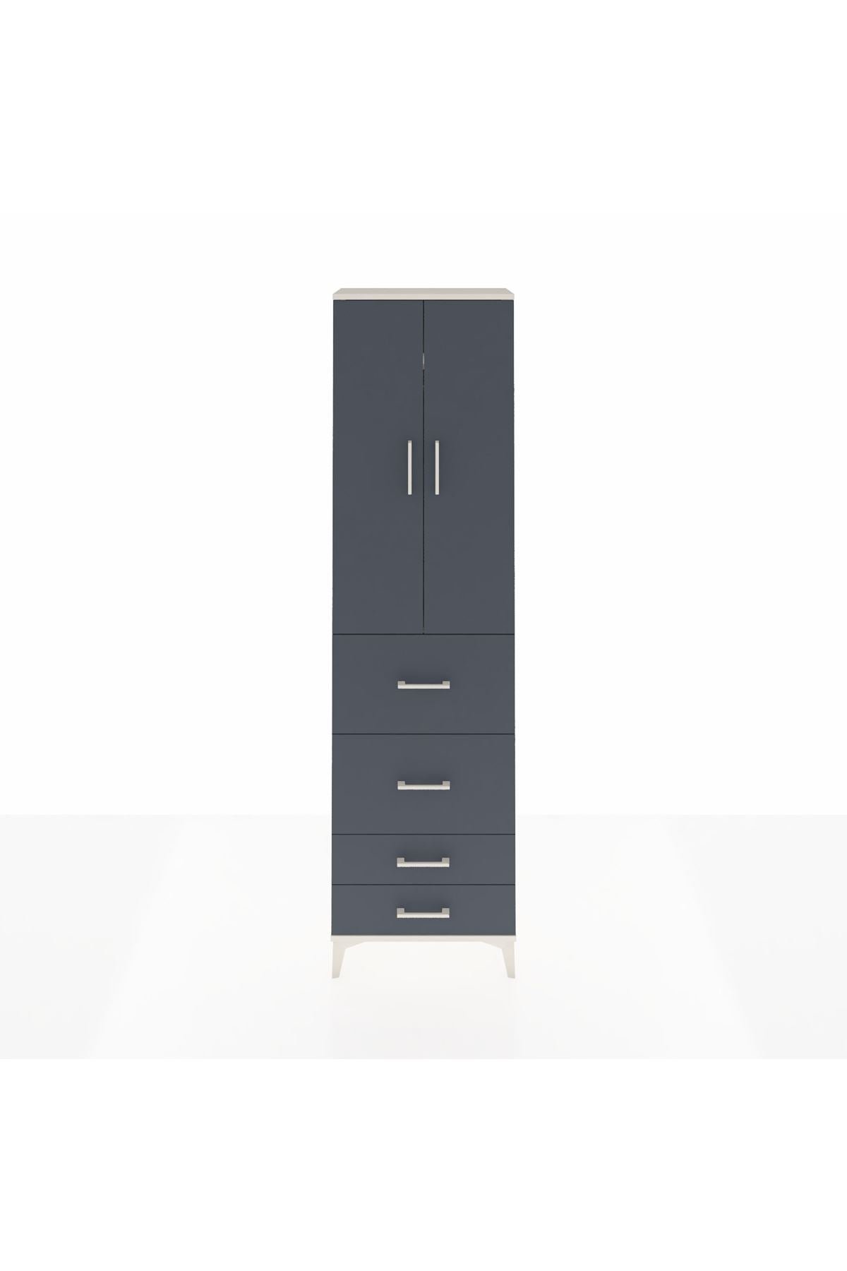 Arges Dolap 2 Raflı 4 Çekmeceli Tek Askılı 60x30x221 - S29M127V2A