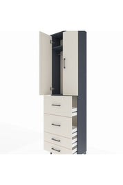 Arges Dolap 2 Raflı 4 Çekmeceli Tek Askılı 60x30x221 - S29M127V4A