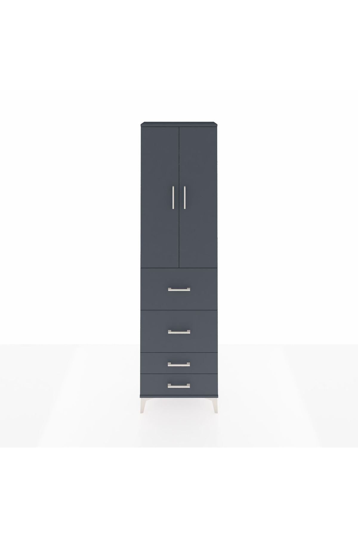 Arges Dolap 2 Raflı 4 Çekmeceli Tek Askılı 60x30x221 - S29M127V5A
