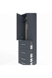 Arges Dolap 2 Raflı 4 Çekmeceli Tek Askılı 60x30x221 - S29M127V5A