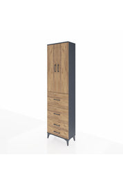 Arges Dolap 2 Raflı 4 Çekmeceli Tek Askılı 60x30x221 - S29M127V6A