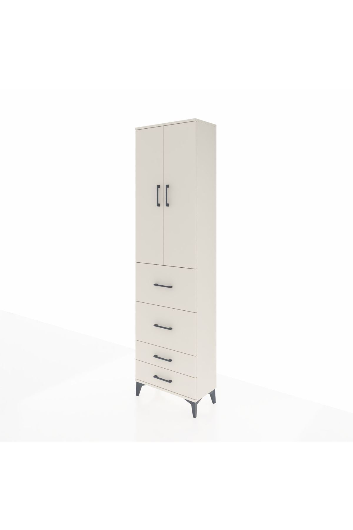 Arges Dolap 3 Raflı 4 Çekmeceli 2 Kapaklı 60x30x221 - S29M128V1A