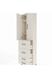 Arges Dolap 3 Raflı 4 Çekmeceli 2 Kapaklı 60x30x221 - S29M128V1A