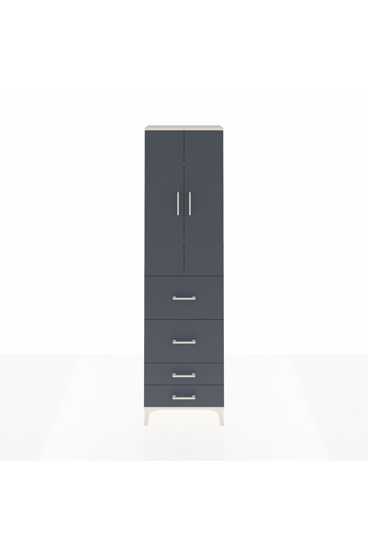 Arges Dolap 3 Raflı 4 Çekmeceli 2 Kapaklı 60x30x221 - S29M128V2A
